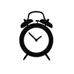 Casa si Gradina - Decoratiuni - Stickere decorative - Sticker decorativ, Ceas desteptator, Negru, 78x111 cm - Infinity.ro
