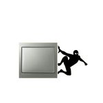 Casa si Gradina - Decoratiuni - Stickere decorative - Sticker decorativ, pentru intrerupator, spiderman, negru 10x10 cm - Infinity.ro