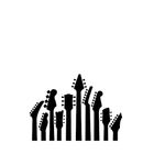 Casa si Gradina - Decoratiuni - Stickere decorative - Sticker decorativ, Muzica Rock, Negru, 110x100 cm - Infinity.ro