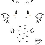 Casa si Gradina - Decoratiuni - Stickere decorative - Sticker decorativ usa Micul Dragon, negru, 96 x 100 cm - Infinity.ro
