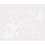 Casa si Gradina - Decoratiuni - Stickere decorative - Sticker decorativ, Elefant" Dream Big Little One" , 45x55 cm - Infinity.ro