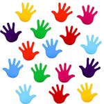 Casa si Gradina - Decoratiuni - Stickere decorative - Sticker decorativ, Palmute colorate, multicolor, 18 buc, fiecare palma 13x13 cm - Infinity.ro