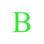 Casa si Gradina - Decoratiuni - Stickere decorative - Sticker decorativ, Litera "B", inaltime 20 cm, verde fluorescent - Infinity.ro