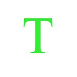 Casa si Gradina - Decoratiuni - Stickere decorative - Sticker decorativ, Litera "T", inaltime 15 cm, verde fluorescent - Infinity.ro