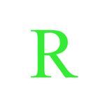Casa si Gradina - Decoratiuni - Stickere decorative - Sticker decorativ, Litera "R", inaltime 20 cm, verde fluorescent - Infinity.ro