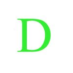 Casa si Gradina - Decoratiuni - Stickere decorative - Sticker decorativ, Litera "D, inaltime 20 cm, lumineaza in intuneric - Infinity.ro