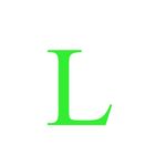 Casa si Gradina - Decoratiuni - Stickere decorative - Sticker decorativ, Litera "L", inaltime 20 cm, verde fluorescent - Infinity.ro