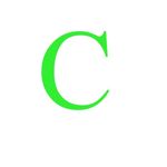 Casa si Gradina - Decoratiuni - Stickere decorative - Sticker decorativ, Litera "C", inaltime 20 cm, verde fluorescent - Infinity.ro