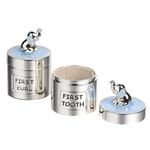 Casa si Gradina - Decoratiuni - Obiecte decorative - Decoratiuni camera copilului - Cutiute argintate cu elefantel baby boy Hello Baby - Infinity.ro
