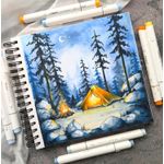 Carti si Birotica - Rechizite - Pictura si desen - Blocuri desen - Caiet De Schite Ohuhu, Marker Pads, Fără Acid - 150 g/m² - 60 coli/120 pagini, 222 x 210 mm - Infinity.ro