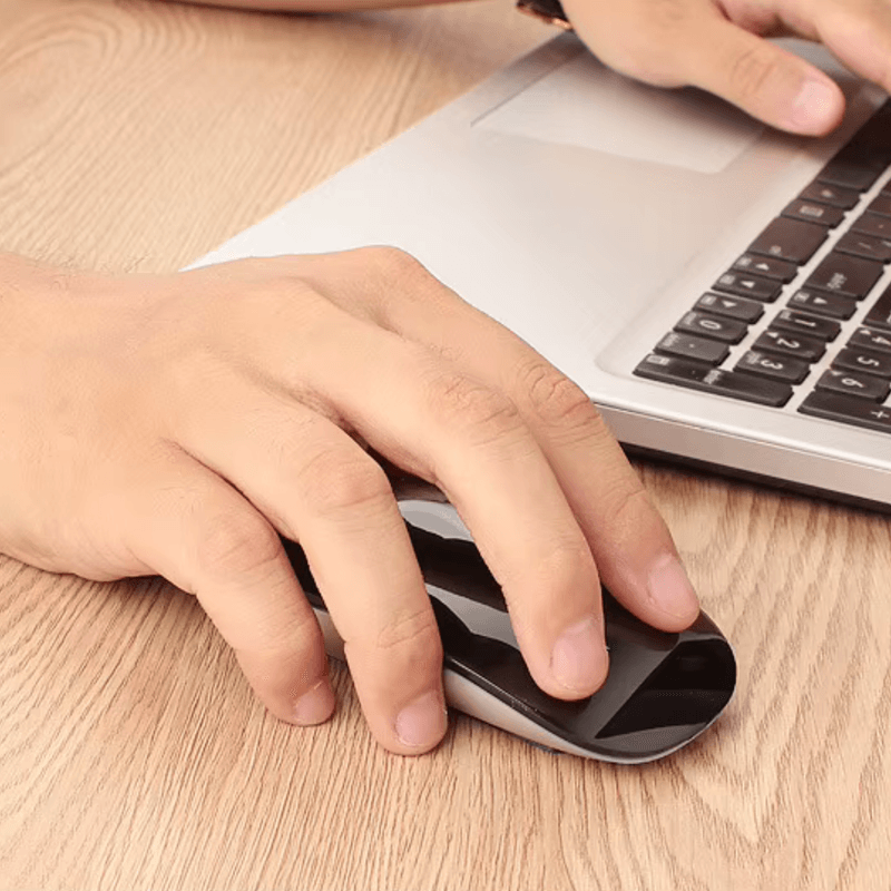 PC, gaming si accesorii - Periferice PC - Mouse - Mouse wireless BRAGUS, cu gesturi, ultra-subtire, compatibil cu laptop, telefon sau tableta, din plastic, alb - Infinity.ro