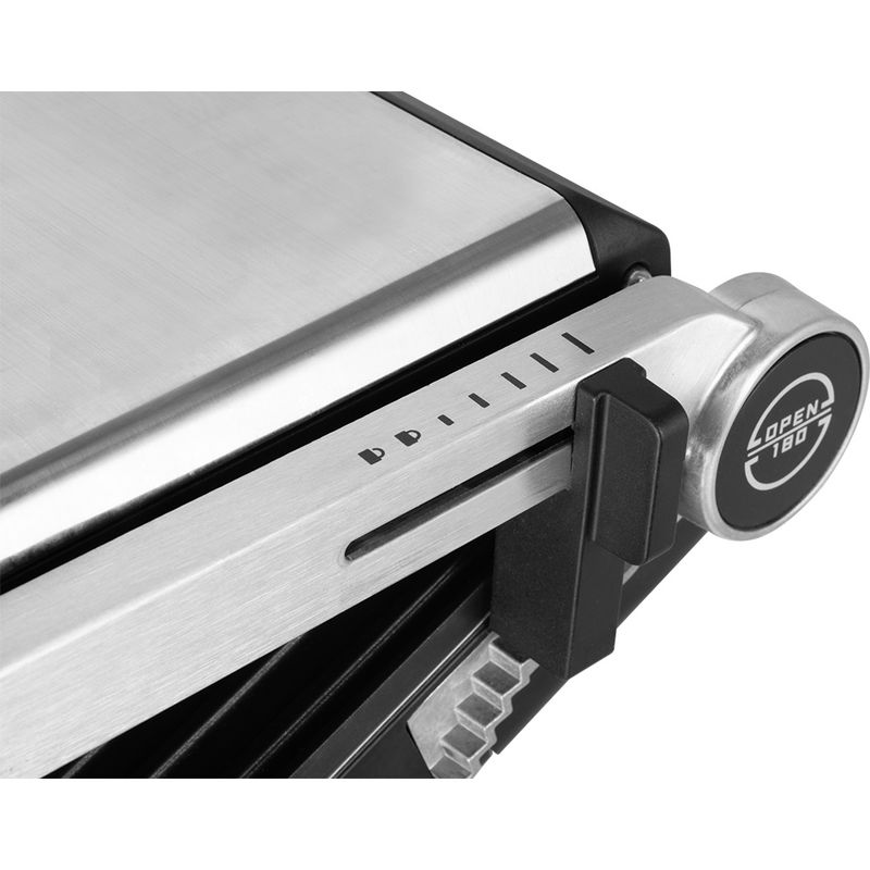 Electronice si Electrocasnice - Electrocasnice bucatarie - Aparate de gatit & desert - Gratare electrice - Grill electric ECG FORZA 5200 Fuego, 2000W, 80-230 °C, 2 termostate, cronometru, deschidere 180°, otel inoxidabil - Infinity.ro