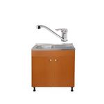 Casa si Gradina - Mobilier - Seturi de mobilier - Seturi bucatarie - Set, Masca Cires, Raulconstruct, 80 cm X 50 cm X 80 cm, Chiuveta anticalcar, Baterie bucatarie TL si Sifon scurgere - Infinity.ro