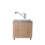 Casa si Gradina - Mobilier - Seturi de mobilier - Seturi bucatarie - Set, Masca Sonoma, Raulconstruct, 80 cm X 50 cm X 80 cm, Chiuveta anticalcar, Baterie bucatarie TL si Sifon scurgere - Infinity.ro