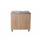 Casa si Gradina - Mobilier - Seturi de mobilier - Seturi bucatarie - Set, Masca Sonoma, Raulconstruct, 80 cm X 50 cm X 80 cm, Chiuveta anticalcar, Baterie bucatarie TL si Sifon scurgere - Infinity.ro