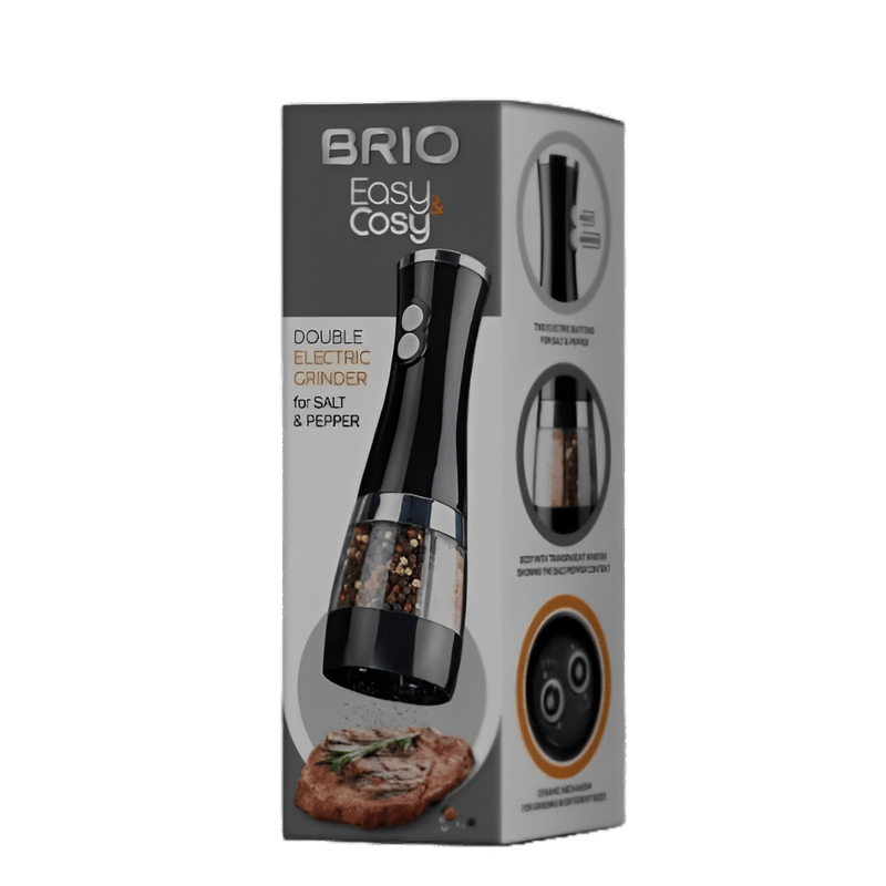 Casa si Gradina - Bucatarie si vesela - Ustensile bucatarie - Rasnite si dozatoare condimente - Rasnita electrica, doua compartimente,  sare si piper,  neagra, cu baterii - Infinity.ro