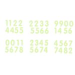 Carti si Birotica - Papetarie - Afise si stickere - Set stickere decorative, Cifre, lumineaza in intuneric, 1 set format din 6 coli 20x13 cm - Infinity.ro