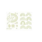 Carti si Birotica - Papetarie - Afise si stickere - Set stickere decorative, Curcubeu, lumineaza in intuneric, 2 buc, 30x20 cm - Infinity.ro