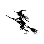 Carti si Birotica - Papetarie - Afise si stickere - Set stickere decorative, Halloween, Vrajitoare, negru, 100x90cm - Infinity.ro