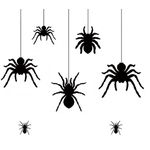 Casa si Gradina - Decoratiuni - Stickere decorative - Set stickere decorative, Paianjen XXL, diverse dimensiuni, negru, 7buc - Infinity.ro
