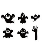 Casa si Gradina - Decoratiuni - Stickere decorative - Set stickere decorative, Halloween, Stafii, negru, 6buc - Infinity.ro