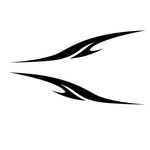 Auto si Moto - Piese auto si accesorii - Interior auto - Accesorii interior - Set 2 stickere auto linii curbate, negru, 11.5x190 cm - Infinity.ro