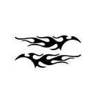 Auto si Moto - Piese auto si accesorii - Interior auto - Accesorii interior - Set 2 stickere auto flacara, negru 30x120cm - Infinity.ro