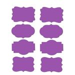 Carti si Birotica - Papetarie - Notite autoadezive - Set 40 Etichete autoadezive, mov, de scris cu markerul, diverse forme, 4x8 cm - Infinity.ro