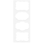 Carti si Birotica - Papetarie - Notite autoadezive - Set 40 Etichete autoadezive, albe, de scris cu markerul, diverse forme, 3.5x6cm - Infinity.ro
