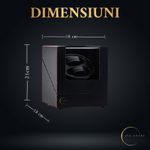 Fashion, accesorii si bijuterii - Barbati - Bijuterii barbati - Ceasuri barbati - Cutie de intors ceasuri automatice, watch winder 2, cu 4 moduri de rotatie, interior si exterior din piele, negru dungat - Infinity.ro
