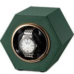 Fashion, accesorii si bijuterii - Barbati - Bijuterii barbati - Ceasuri barbati - Cutie intors ceas automatic, watch winder, Ava-Stars ®, Piele, Verde - Infinity.ro