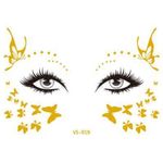 Ingrijire personala si Cosmetice - Ingrijire personala - Ingrijire corp - Tatuaje temporare - Tatuaj temporar pentru fata auriu VS019 - Infinity.ro