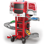 Jucarii, Copii si Bebe - Jucarii si jocuri - Vehicule si jucarii cu telecomanda - Utilaje constructie de jucarie - Set de joaca Parcare etajata pentru Copii „Statie de Pompieri” si Camion - Infinity.ro