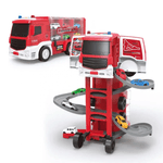 Jucarii, Copii si Bebe - Jucarii si jocuri - Vehicule si jucarii cu telecomanda - Utilaje constructie de jucarie - Set de joaca Parcare etajata pentru Copii „Statie de Pompieri” si Camion - Infinity.ro