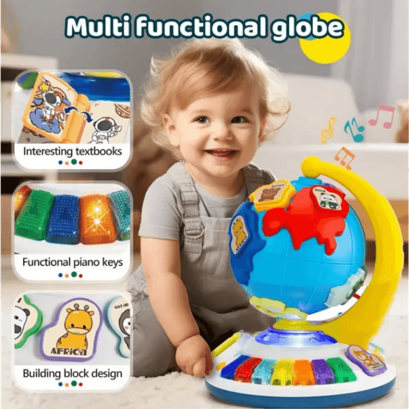 Jucarii, Copii si Bebe - Jucarii si jocuri - Jucarii & jocuri educative - Jocuri si jucarii educative - Glob pamantesc copii cu lumini si muzica - Puzzle interactiv - Infinity.ro