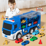 Jucarii, Copii si Bebe - Jucarii si jocuri - Vehicule si jucarii cu telecomanda - Utilaje constructie de jucarie - Set Camion de remorcare cu masini de Politie si parcare - Infinity.ro