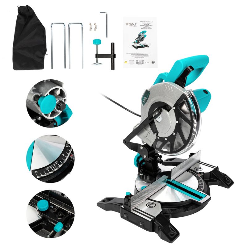 Casa si Gradina - Constructii - Scule electrice si accesorii - Fierastraie electrice - Fierastrau circular stationar 1400W 210mm Detoolz - Infinity.ro