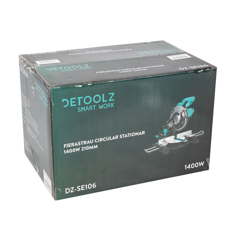 Casa si Gradina - Constructii - Scule electrice si accesorii - Fierastraie electrice - Fierastrau circular stationar 1400W 210mm Detoolz - Infinity.ro