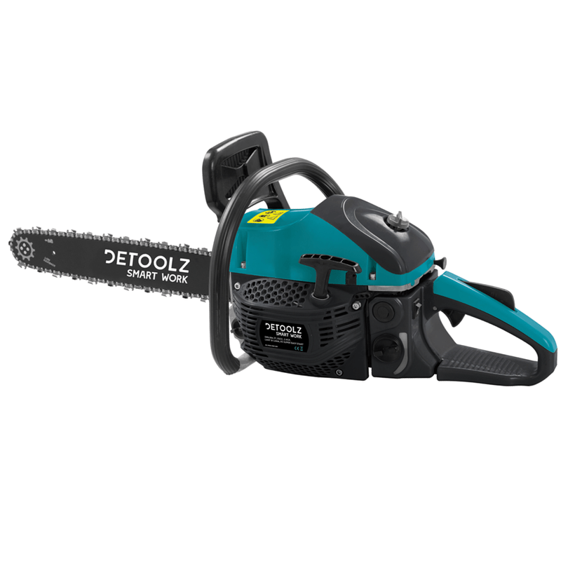Casa si Gradina - Gradinarit si plante - Utilaje gradina - Fierastraie cu lant - Drujba pe benzina Detoolz DZ-D118-S001-G01 E5 SES, 55 CC, 2.99 Cp, lama 40 cm - Infinity.ro