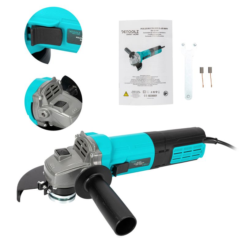 Casa si Gradina - Constructii - Scule electrice si accesorii - Polizoare - Polizor unghiular Detoolz 800W 125mm DZ - Infinity.ro