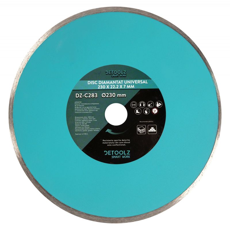 Casa si Gradina - Constructii - Scule electrice si accesorii - Accesorii fierastraie electrice - Disc diamantat universal 230x25.4x7mm - Infinity.ro
