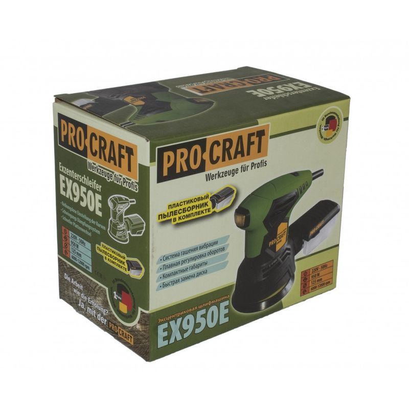 Casa si Gradina - Constructii - Scule electrice si accesorii - Slefuitoare - Masina de slefuit excentrica PROCRAFT EX950E, 240w, 12.000 rpm , 125mm - Infinity.ro