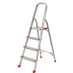 Casa si Gradina - Constructii - Scari si accesorii interioare - Scari aluminiu/ otel - Scara pliabila cu 4 trepte din aluminiu ROTOR KMH0104 - Infinity.ro