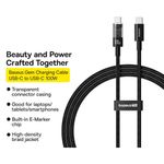 Laptop, Telefoane si Tablete - Telefoane mobile si accesorii - Accesorii Telefoane - Cabluri si adaptoare telefoane - Cablu USB-C la Type-C, Super Fast Charging 100W, 2m - Baseus Gem (P10373000111-01) - Negru - Infinity.ro