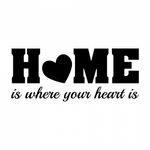 Casa si Gradina - Decoratiuni - Stickere decorative - Sticker decorativ, Home, Negru, 140x58 cm - Infinity.ro