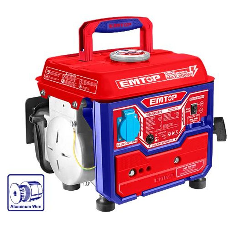 Casa si Gradina - Electrice - Generatoare electrice - Generator pe benzina 800W, rezervor 4L - EGGRR0821, EMTOP + Demaror rezerva - Infinity.ro