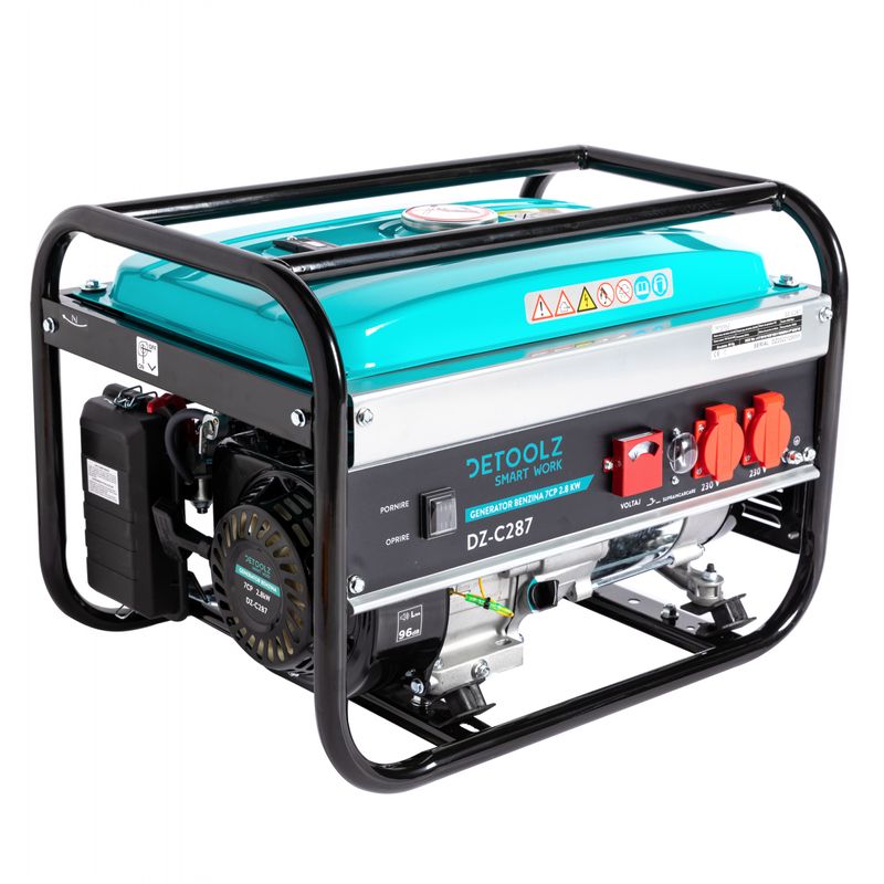 Casa si Gradina - Electrice - Generatoare electrice - Generator pe benzina Detoolz DZ-C287, 7 Cp, 2.8 kW, 10 h, 2 timpi - Infinity.ro