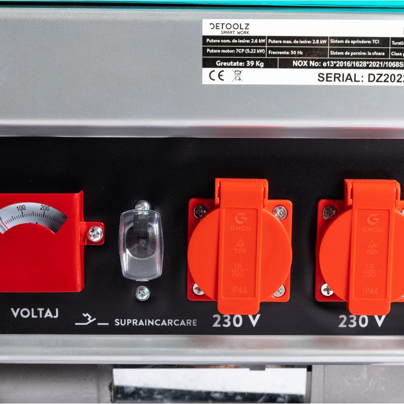 Casa si Gradina - Electrice - Generatoare electrice - Generator pe benzina Detoolz DZ-C287, 7 Cp, 2.8 kW, 10 h, 2 timpi - Infinity.ro