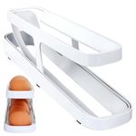 Electronice si Electrocasnice - Electrocasnice bucatarie - Accesorii electrocasnice bucatarie - Suport pentru Oua, pentru Usa Frigiderului, cu Doua Straturi, 36x8.2x10cm, Alb - Infinity.ro