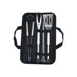 Casa si Gradina - Gradina si terasa - Gratare si accesorii - Accesorii gratare - Set 7 Ustensile pentru Gratar, Flippy, din Otel Inoxidabil, Geanta Oxford, Argintiu - Infinity.ro